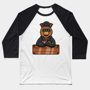 Mafia Bear Cartoon Mascot Baseball T-Shirt